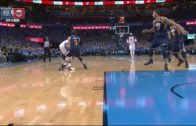 Russell Westbrooks gets physical with Ricky Rubio