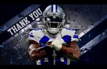 The Dallas Cowboys pay tribute to wide receiver Dez Bryant