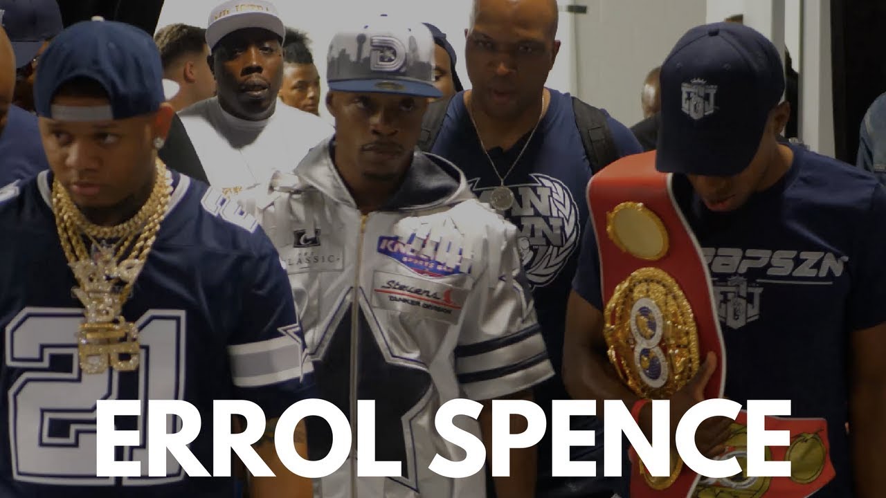 Errol Spence Jr. Walks Out in Dallas Cowboys Wardrobe