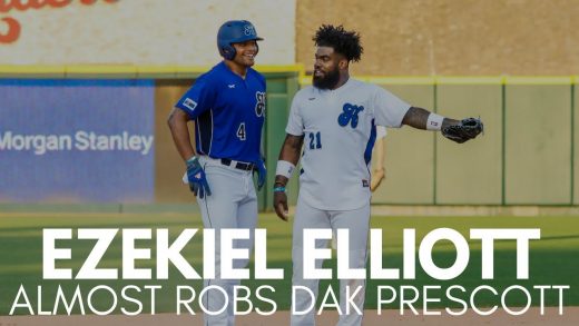 Ezekiel Elliott Almost Robs Dak Prescott of Base Hit