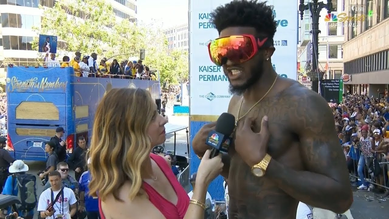 Jordan Bell takes shots of Hennessy with Fans