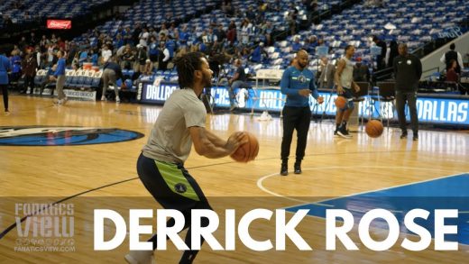 Derrick Rose works on his 3-Pointer in Warm Up vs. Dallas Mavericks