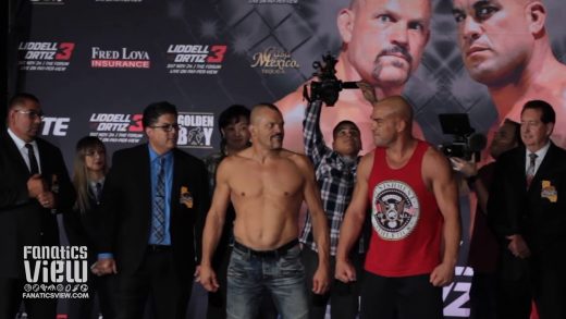 Tito Ortiz vs. Chuck Liddell Final Face Off: TITO GRABS CHUCK LIDDELL’s BELLY