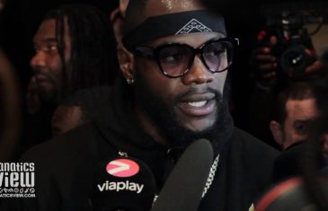 Deontay Wilder snaps at reporter for questioning his “400 years of fighting” remark.