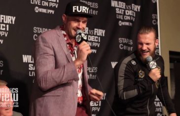 Tyson Fury sings “American Pie” at Post-Fight Presser