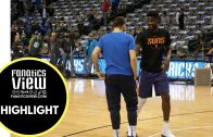 Luka Doncic & DeAndre Ayton share a Moment Pre-Game of Suns vs. Mavs
