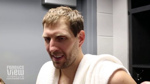 Dirk Nowitzki reacts to Doc Rivers touching tribute in Los Angeles