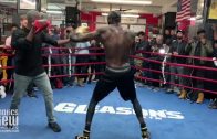 Deontay Wilder shows monstrous hands in open workout