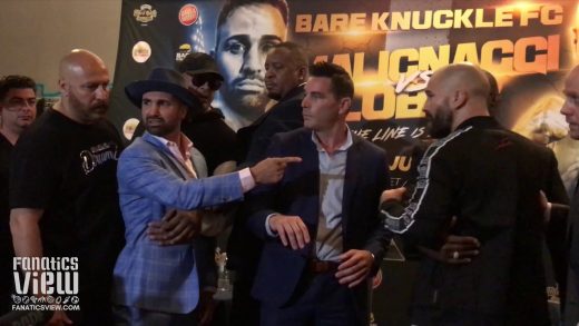 Paulie Malignaggi Spits on Artem Lobov at BKFC 6 Press Conference