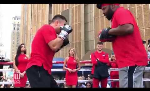 Gennady ‘GGG’ Golovkin Shows Off Mitt Combinations with New Trainer in New York