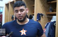 Roberto Osuna speaks on the Dangers of Pitching in Texas at Globe Life Park