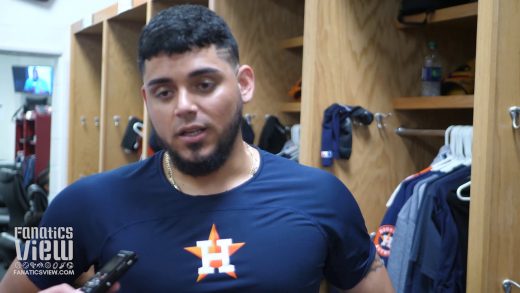Roberto Osuna speaks on the Dangers of Pitching in Texas at Globe Life Park
