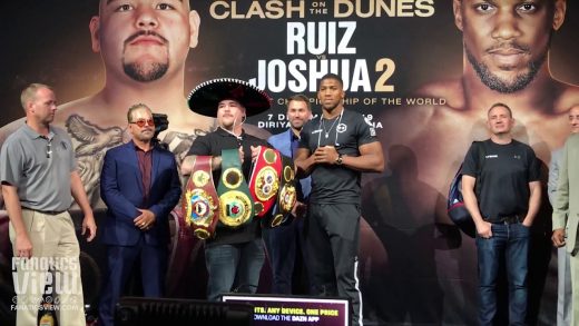 Andy Ruiz Jr. and Anthony Joshua have intense face off in New York