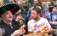 Andy Ruiz mobbed by big crowd during Barstool Sports pizza review