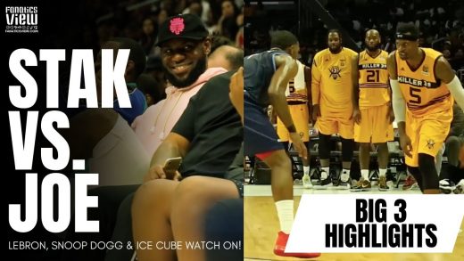 Joe Johnson & Stephen Jackson Square Off in Big3 Championship with LeBRON JAMES WATCHING!