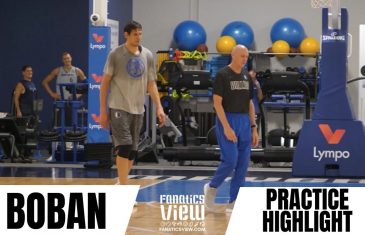 Boban Marjanovic works on 3-Pointers and gets advice from Rick Carlisle