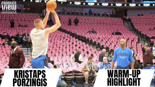 Kristaps Porzingis Displays Shooting Range During First Active Warm-Up Of 2019