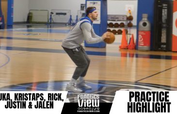 Luka Doncic & Mavs Hit Center Court For Old Fashioned Half-Court Contest