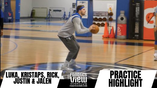 Luka Doncic & Mavs Hit Center Court For Old Fashioned Half-Court Contest