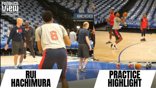 Japanese sensation Rui Hachimura works on three-pointers at Wizards practice