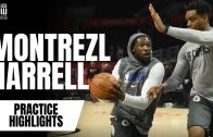 Montrezl Harrell works on post-game, jumper and shows off some explosive moves in Warm-Up