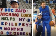 Luka Doncic Shares a Heartwarming Moment with a Young Mavs Fan