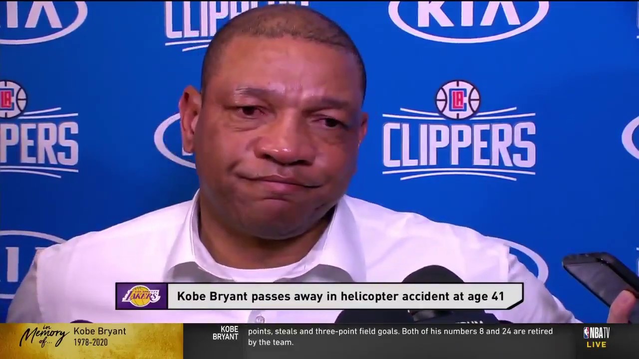 Doc Rivers holds back tears while discussing Kobe Bryant's legacy