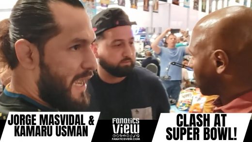 Jorge Masvidal & Kamaru Usman CLASH & EXCHANGE WORDS at SUPER BOWL MEDIA ROW