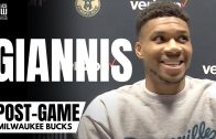 Giannis Antetokounmpo Orders a Philly Cheesesteak During Bucks Post-Game Interview