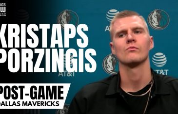 Kristaps Porzingis Reacts to Dallas Mavs Win vs. San Antonio, Health & Taking Smaller Defenders