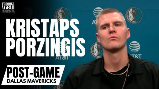 Kristaps Porzingis Reacts to Dallas Mavs Win vs. San Antonio, Health & Taking Smaller Defenders