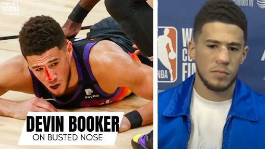 Devin Brooker Reacts to Getting a Busted Nose From Patrick Beverley & Suns 2-0 Lead vs. Clippers