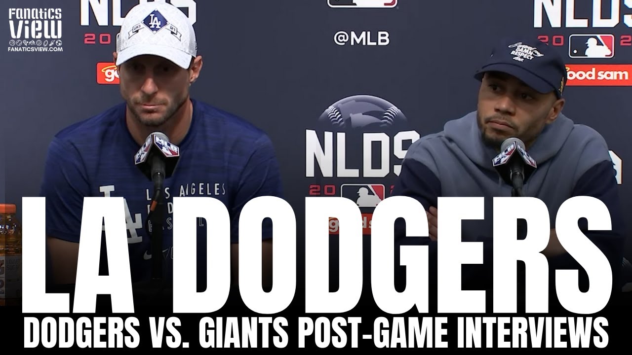 Max Scherzer & Mookie Betts React to Dodgers NLDS Series Win over the Giants