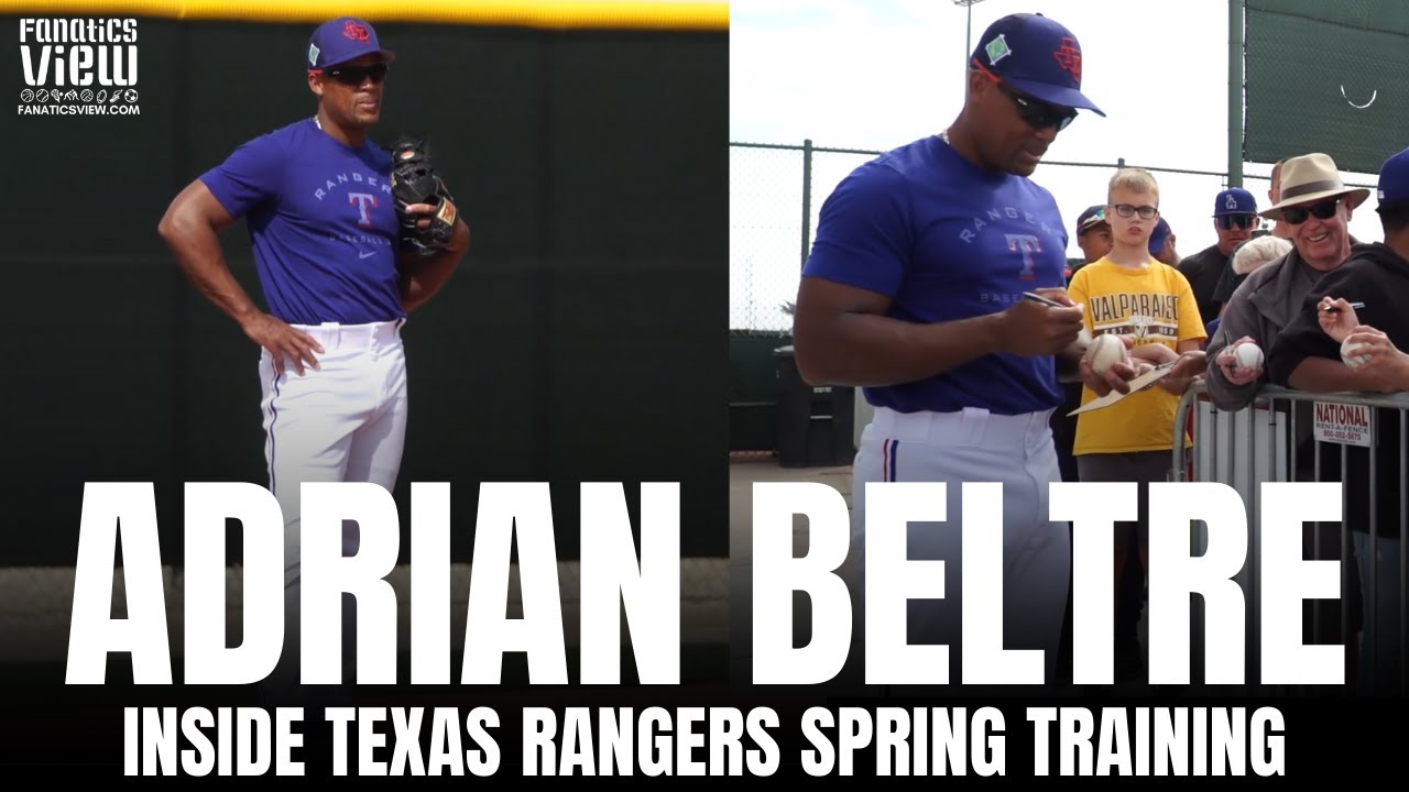 Adrian Beltre Makes a Surprise Appearance at Texas Rangers Spring Training & Works With 3rd Basemen