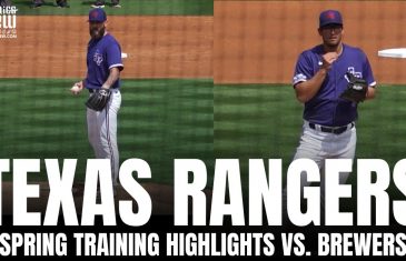 Dane Dunning & Joe Barlow Make Spring Pitching Debuts | Texas Rangers vs. Brewers Highlight