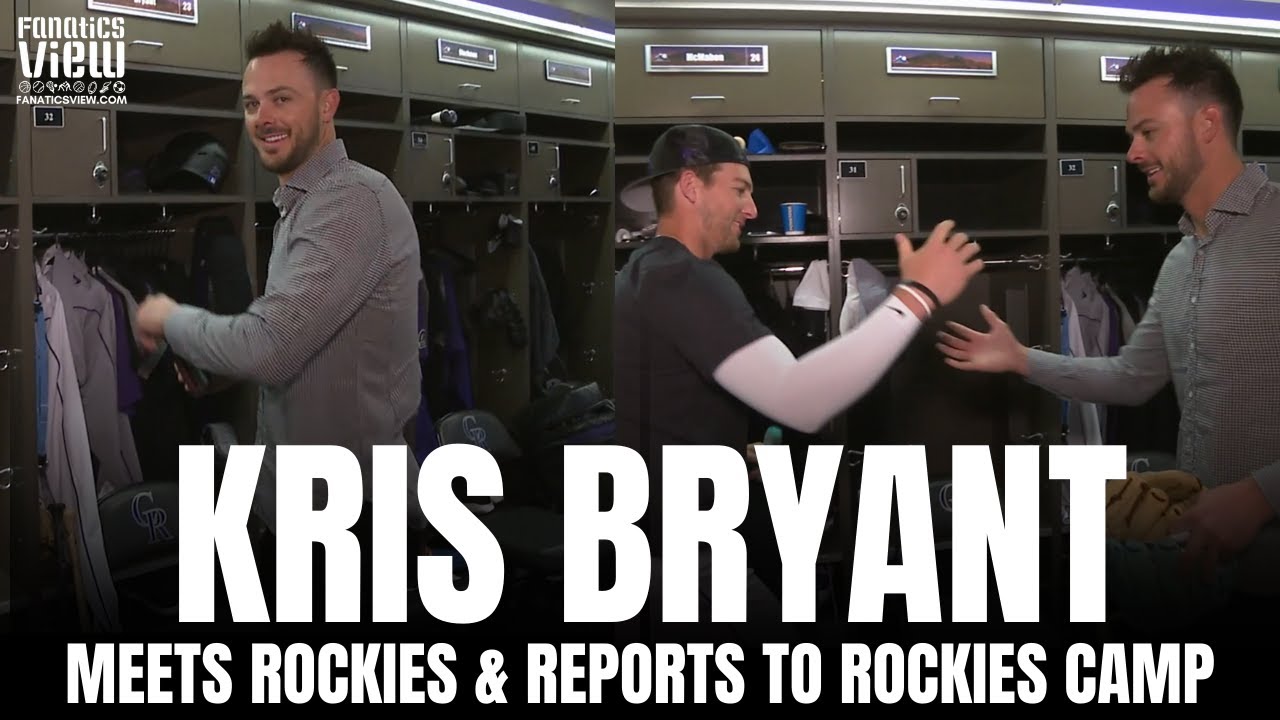 Kris Bryant Meets Colorado Rockies Teammates & Reports to Rockies Spring Training Camp in Arizona