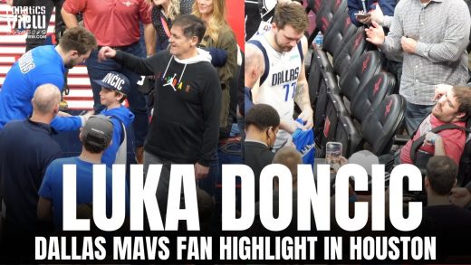 Luka Doncic Gives Away Jacket to Disabled Rockets Fan & Signs Autographs for Mavs Fan in Houston