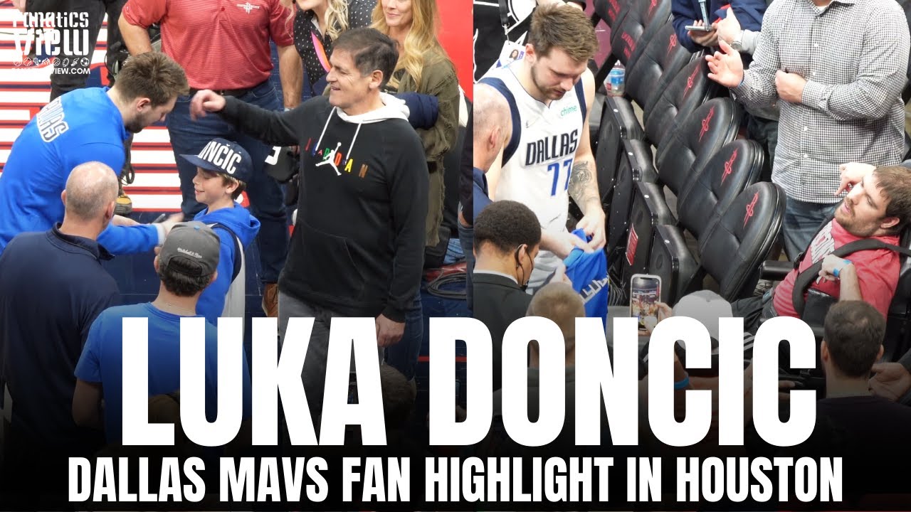 Luka Doncic Gives Away Jacket to Disabled Rockets Fan & Signs Autographs for Mavs Fan in Houston