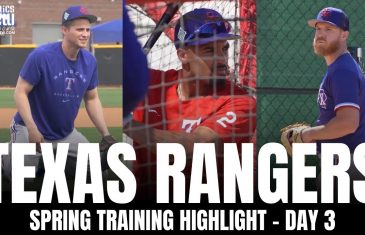 The First Look at Corey Seager, Marcus Semien & Jon Gray Throwing at Texas Rangers 2022 Camp