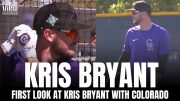 The First Look at Kris Bryant in a Colorado Rockies Rockies Uniform | Batting & Field Highlight