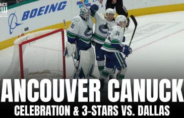 Vancouver Canucks Celebrate Victory vs. Dallas Stars, Elias Pettersson & Thatcher Demko Named Stars