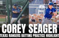 Corey Seager Smashes Line Drives & Base Hits in First Rounds of BP at Globe Life Field | Highlight