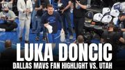 Luka Doncic Gifts Lucky Young Dallas Mavs Fans His Sneakers at Dallas Mavs vs. Utah Jazz Game 2