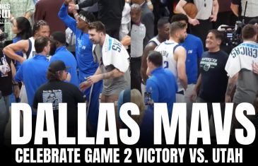 Luka Doncic, Mark Cuban, Jalen Brunson & Dallas Mavs Celebrate Game 2 Victory vs. Utah Moments After