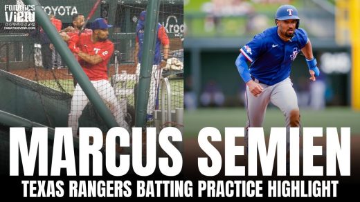 Marcus Semien First Round of Batting Practice With Texas Rangers at Globe Life Field | Highlight