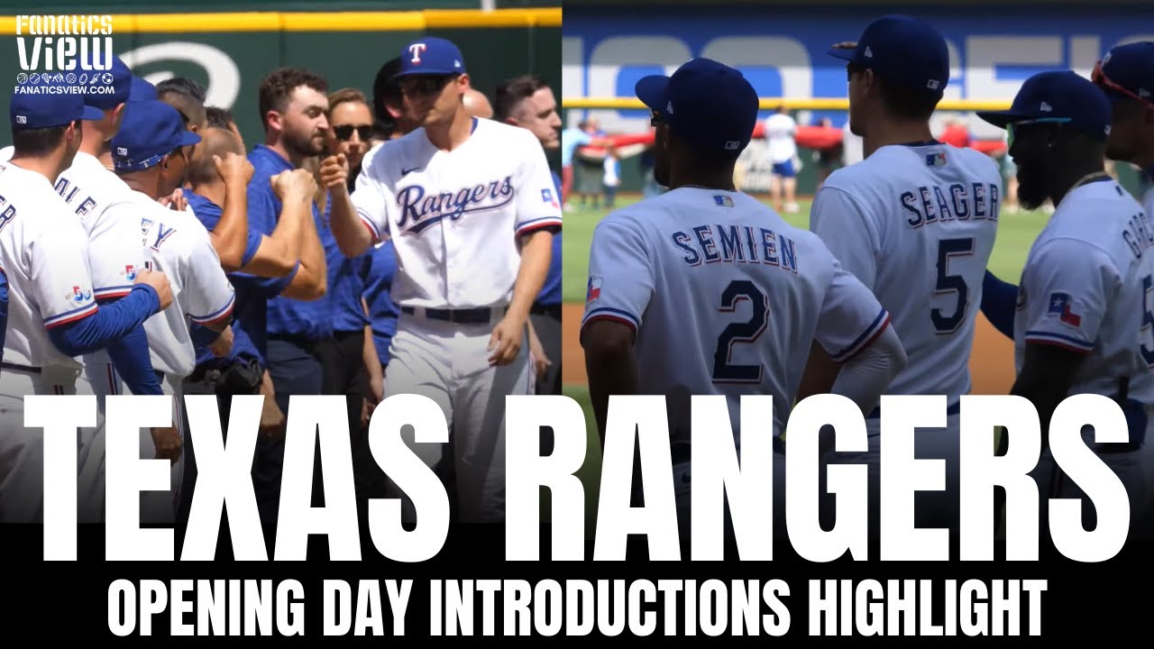 Texas Rangers Full Opening Day Introductions With New Rangers Corey Seager & Marcus Semien