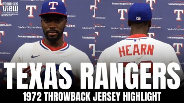 Taylor Hearn Shows Off 1972 Texas Rangers Throwback Jerseys & Batting Helmets for 50th Anniversary