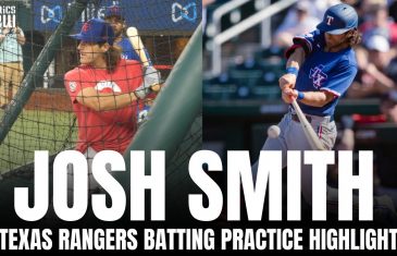 Josh Smith Takes First Round of Batting Practice With Texas Rangers After MLB Callup