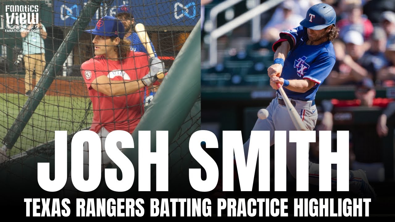 Josh Smith Takes First Round of Batting Practice With Texas Rangers After MLB Callup
