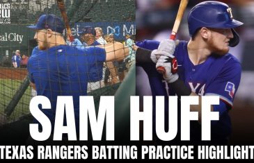 Sam Huff Displays “Effortless” Power in Texas Rangers Batting Practice